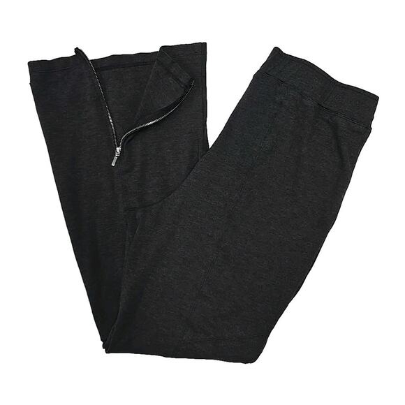 Anthropologie Maeve Womens The Sabine Pull-On Flare Pant Sz L Zippered Leg Grey - Picture 5 of 15